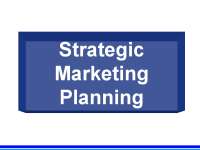 Strategic Marketing and Planning