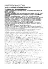 Ricerca e Innovazione Didattica: La Pedagogia Sperimentale - Prof. Giacomantonio