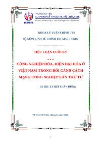 tiểu luận kinh tế chính trị