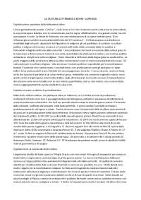 riassunto libro: La cultura letteraria a Roma- La Penna