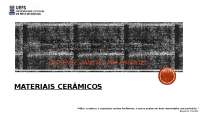 matérias cerâmicos  e sua aplicabilidade