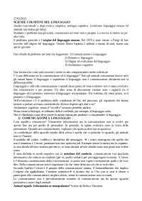 Le origini del linguaggio umano: un'analisi cognitiva - Prof. Ferretti