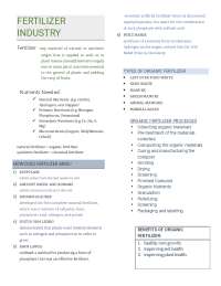 Fertilizer Industry Handout Presentation