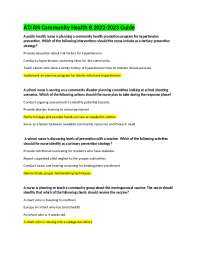 ATI RN Community Health B 2022-2023 Guide