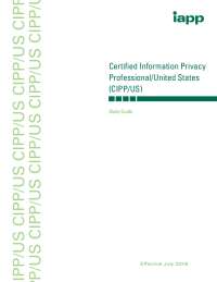 Certified Information Privacy
Professional/United States
(CIPP/US)