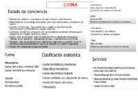 coma, clasificación en neurología. Otras cosas.