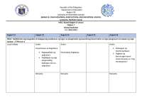 MELC-Based Budget of Lesson for Filipino 7
