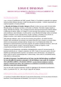 Riassunto chiaro e completo di "Logo e Dialogo" di Guido Calogero