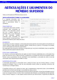 Articulações e Ligamentos do Membro Superior