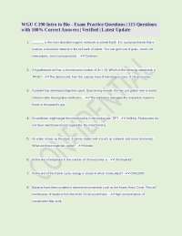 WGU C190 Intro to Bio - Exam Practice Questions | 115 Questions with 100% Correct Answers
