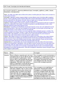 IB: Global Politics Notes