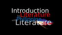 Intro to literature in Philippine Literature