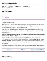 Nursing 108 class content quiz M2.6