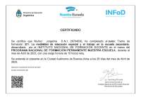 Certificado de Curso de Formación Docente