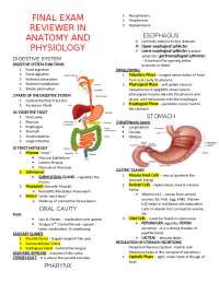 ANATOMY AND PHYSIOLOGY REVIEWER