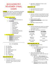 BIOCHEMISTRY REVIEWER