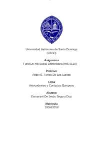 Contactos Europeos: Ejercicios y Preguntas para Historia Dominicana