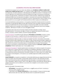 primo semestre economia dell'innovazione della prf bragoli