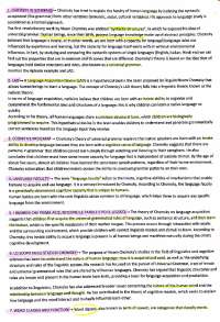 Domande e risposte appelli Lingua e Linguistica Inglese 2 (prof. Donadio)