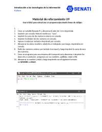 Ejercicios de Programación en Python: Introducción a las Tecnologías de la Información