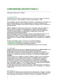 Dispensa discorsiva di Composizione Architettonica I