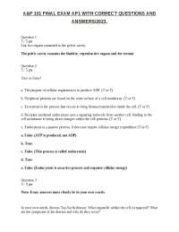 A&P 101 FINAL EXAM AP1 WITH CORRECT QUESTIONS AND ANSWERS/2023.