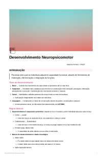 Desenvolvimento neuropsicomotor infantil