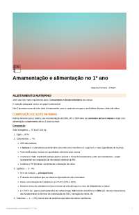 Alimentação e amamentação no 1º ano de vida