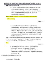 NURS 6640: MIDTERM3 EXAM WITH ANSWERS/2023.Qualified
     WALDEN UNIVERSITY