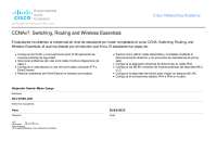 Certificado de Finalización del Curso CCNAv7: Switching, Routing and Wireless Essentials
