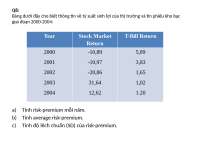 Analyzing Risk-Premium in the Stock Market and Treasury Bill Returns