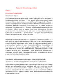 Riassunto libro psicologia sociale edizione 4 Myers e Twenge