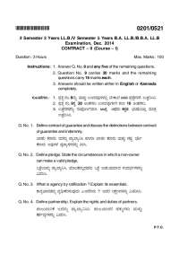 CONTRACT LAW PREVIOUS YEAR QUESTIONS