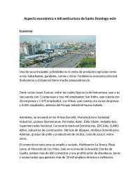 Aspectos de economía e infraestructura de santo domingo este