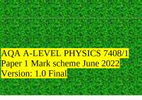 THE FINAL VERSION_ AQA A-LEVEL PHYSICS 74081-2_Paper 2_A-LEVEL_Mark scheme June 2022 _