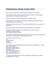 Phlebotomy Study Guide 2023