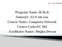 Computer Network of Computer Science