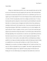 This paper is called confined it is an essay that is written by me and expresseso.