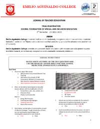 FINAL EXAM (Foundation of Special and Inclusive Education).docx