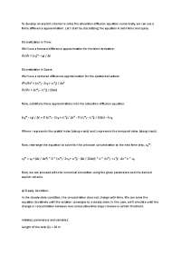 NUMERİCAL CODES THEİR DİSCRETİZATİON etc.