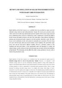 SOLAR HYBRID SYSTEM WITH SMART GRID INTEGRATION