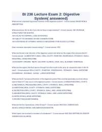 BI 236 Lecture Exam 2: Digestive System( answered)