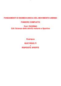Paniere Biomeccanica (del movimento umano) prof. Picerno COMPLETO