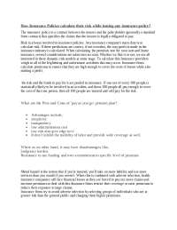 How Insurance Policies calculate their risk while issuing any insurance policy?