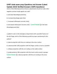 LMRT state exam prep Questions and Answer (Latest Update 2023) Verified Answers (100% Ques