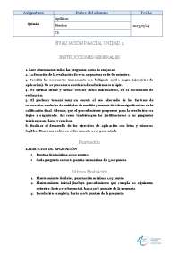 Evaluacion parcial para estudiar