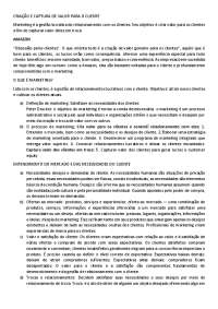 Criação e captura de valor para o cliente