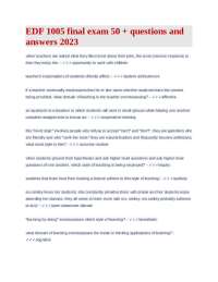 EDF 1005 final exam questions and answers 2023