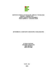 Determinação de Constantes Crioscópica e Ebulioscópica: Guia Prático para Química