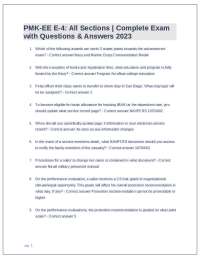 PMK-EE E-4: All Sections | Complete Exam with Questions & Answers 2023